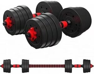 Verstelbare halterset met barbell voor krachttraining, 5-in-1 gewichtset voor thuisfitness