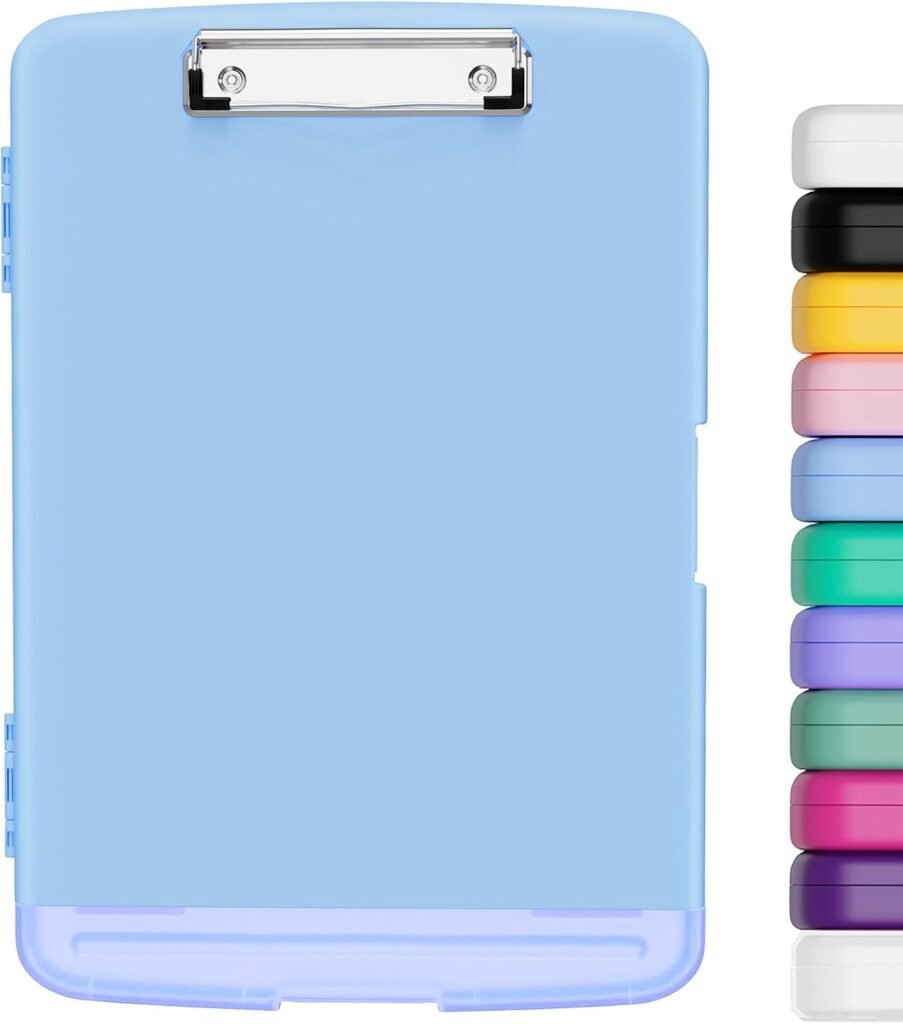Opbergdoos met kunststof klembord en schrijfbord voor formulieren en verpleging