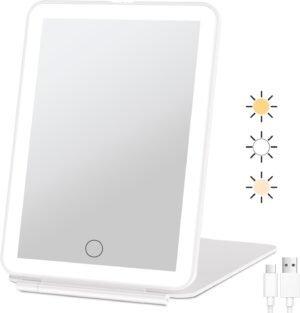 Make-upspiegel met LED-verlichting en touchscreen bediening