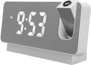 Wekkerradio met Projectie - Digitale Klok met Plafondprojectie - 180° Draaibare Projector - Instelbare Helderheid en Thermometer