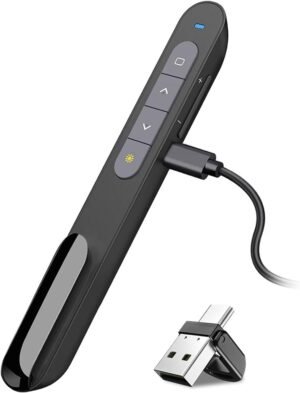 Draadloze presenter voor PowerPoint met hyperlinkfunctie en oplaadbare accu
