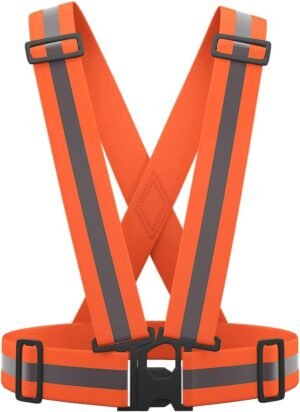 Reflecterend veiligheidsvest voor volwassenen in neon geel, hoogzichtbaar en verstelbaar met ademend materiaal