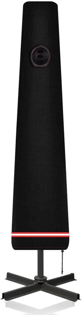 Waterdichte zwarte parasolhoes met staaf 135x30/35 cm, windbestendige beschermhoes voor parasol