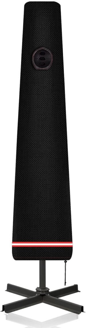 Waterdichte zwarte parasolhoes met staaf 135x30/35 cm, windbestendige beschermhoes voor parasol