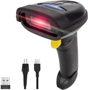 Bluetooth QR 2D Barcode Scanner handheld draadloos met USB voor 1D en 2D barcodes, iOS en Android-schermen