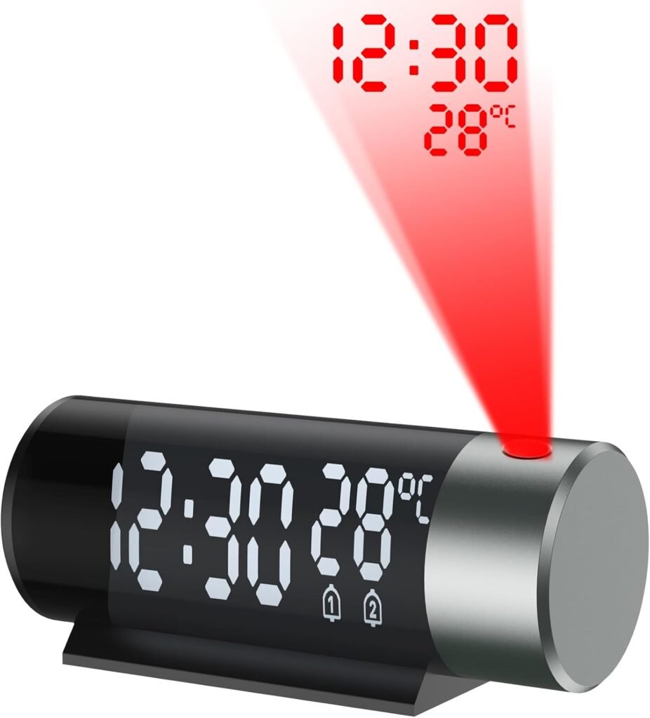 Projectiewekker met temperatuurweergave en projectiefunctie