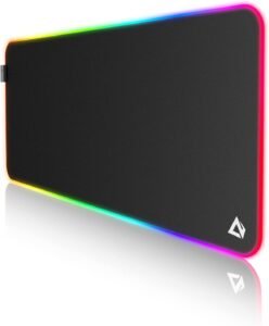 RGB Gaming Muismat – Muismat met Verlichting – Anti-Slip Basis – Voor PC en Laptop – Duurzaam Textiel – Verbeterde Tracking