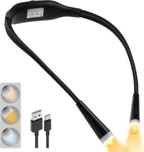LED Leeslampje – Flexibel Halsleeslampje met Oogbescherming – Zachte Verlichting – USB Draagbaar Design