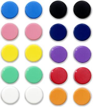Decoratieve ronde koelkastmagneten set met sterke magnetische kracht voor thuis en kantoor