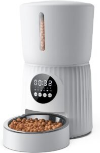 Automatische Voerdispenser voor Katten en Honden – Programmeerbare Voerautomaat – Voerbak met Timer – RVS Huisdierenvoerdispenser