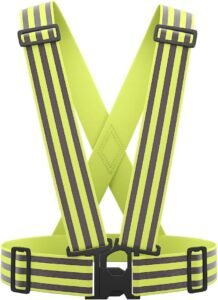 Reflecterend Veiligheidsvest – Neon Geel – Verstelbare Pasvorm – Reflectiemateriaal voor Motorrijden – Voor Volwassenen