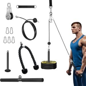 Fitness systeem voor krachttraining met pulldown- en extensionfuncties, compleet workoutapparaat voor thuisgebruik