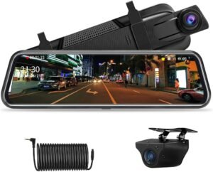 Autospiegel achteruitrijcamera met touchscreen, groothoeklens, nachtzicht, G-sensor en Full HD dashcam