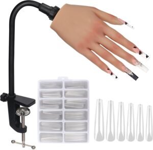 Acrylnagels Oefenhand – Nagelverlenging Oefenset – Realistische Oefenvingers – Inclusief Accessoires