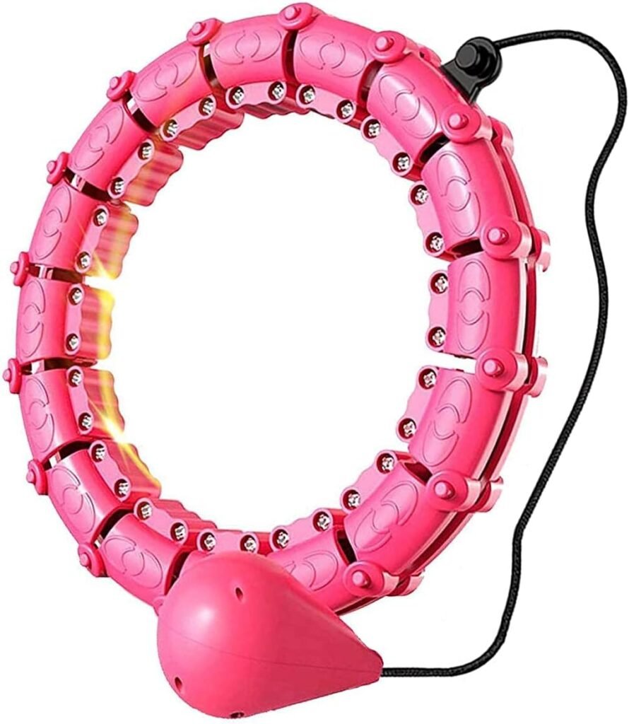 Verstelbare hula hoop voor volwassenen met massagepunten, fitnessaccessoire voor cardio training, tailleomtrek 55-125 cm