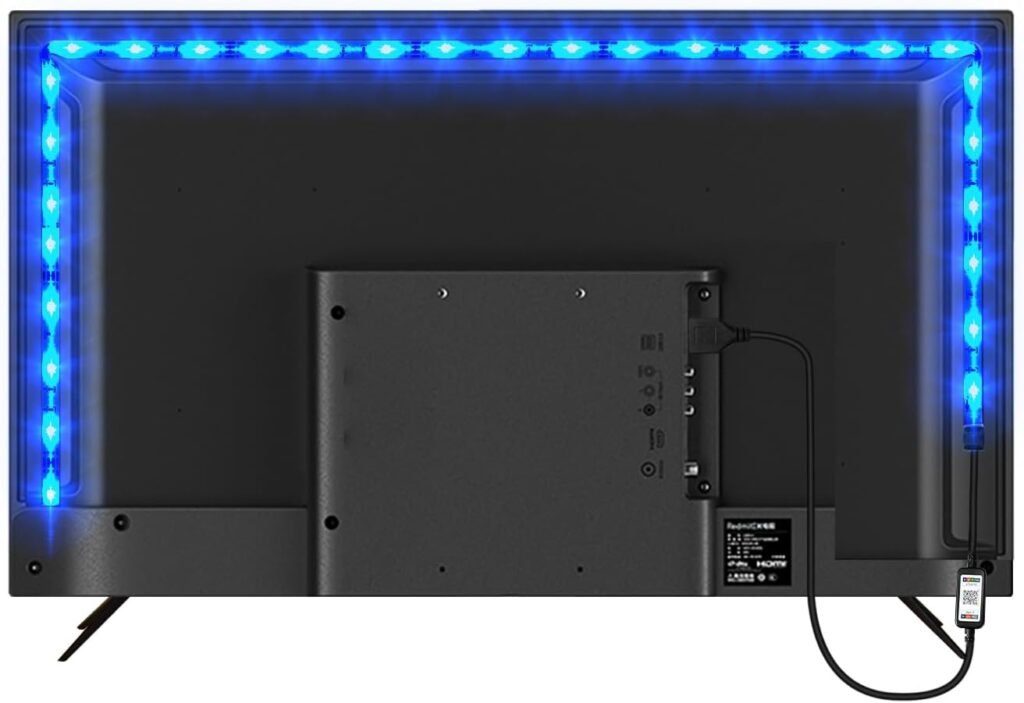 2m RGB LED Strip voor TV - TV Achtergrondverlichting met Afstandsbediening - Meerkleurige Verlichting - Eenvoudige Installatie