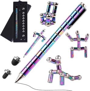Magnetische Fidget Pen – Balpen en Sterspeelgoed – Regenboog Kleur – Schrijfpen voor Kinderen en Volwassenen