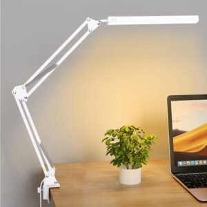 Monitorlamp Dimbaar met Flexibele Arm – Daglichtlamp voor Bureau en Werkbank – Aanpasbare Helderheid – Eenvoudige Installatie