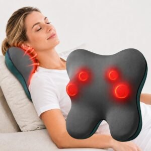 Nekmassageapparaat met Rugmassage - Massagekussen met Verlichting - Voor Thuis en Kantoor - Tegen Spierpijn