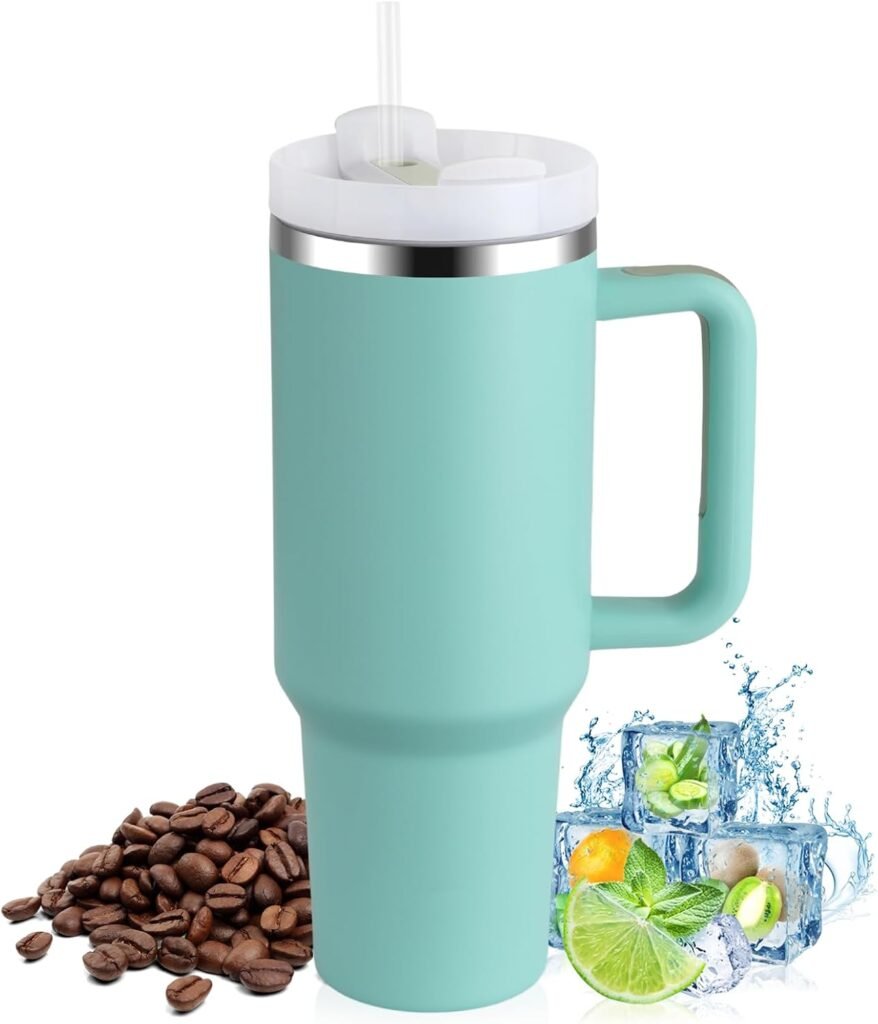 Mintgroene thermosbeker 200 ml van roestvrij staal, dubbelwandig en vacuüm geïsoleerd voor warme en koude dranken