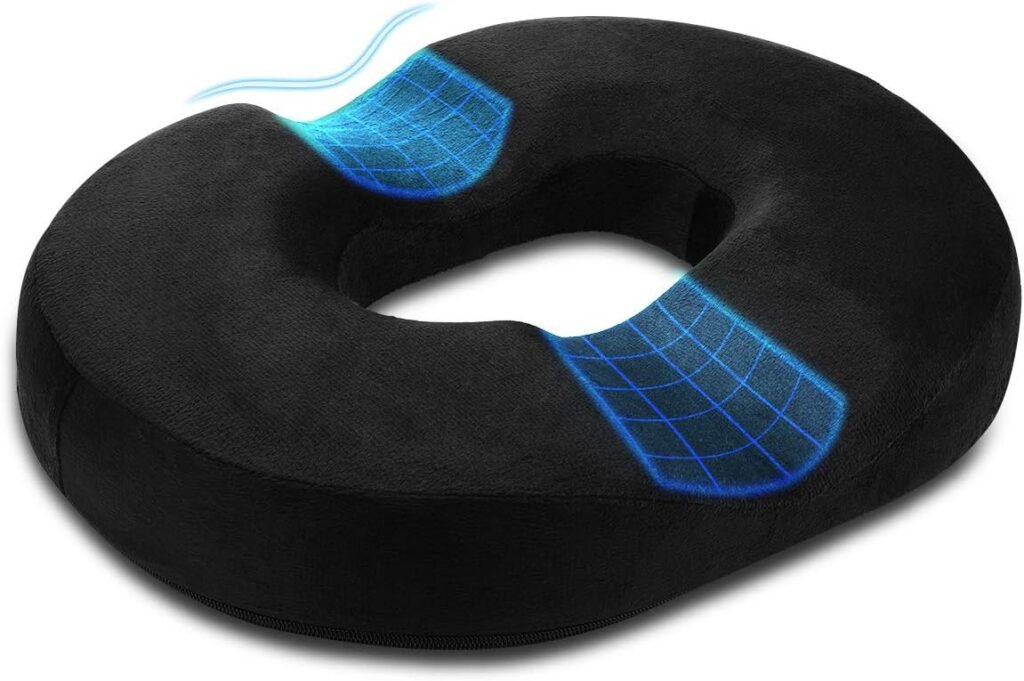 Traagschuim Donutkussen - Ergonomisch Zitkussen voor Zwangerschap - Stuitkussen voor Comfort en Ondersteuning - Verlichting bij Zitten