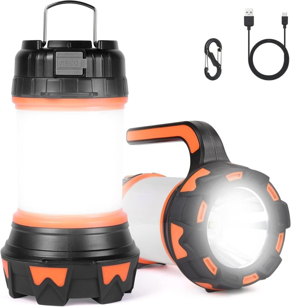 LED campinglamp waterdicht en oplaadbaar met meerdere lichtmodi voor kamperen en buitengebruik