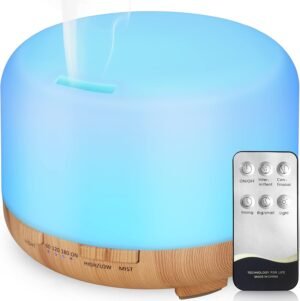Aromadiffuser 450 ml met timer en 7 kleuren LED verlichting