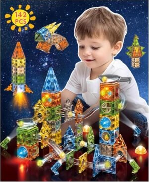 Magnetisch speelgoed set met 142 stuks magnetische bouwstenen voor kinderen