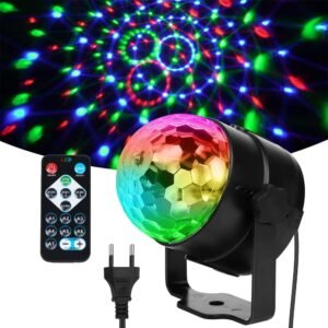 LED Feestverlichting – Multikleurige Disco Lamp – Muziekgestuurde Sfeerverlichting met Afstandsbediening – Voor Kinderfeestjes en Party’s