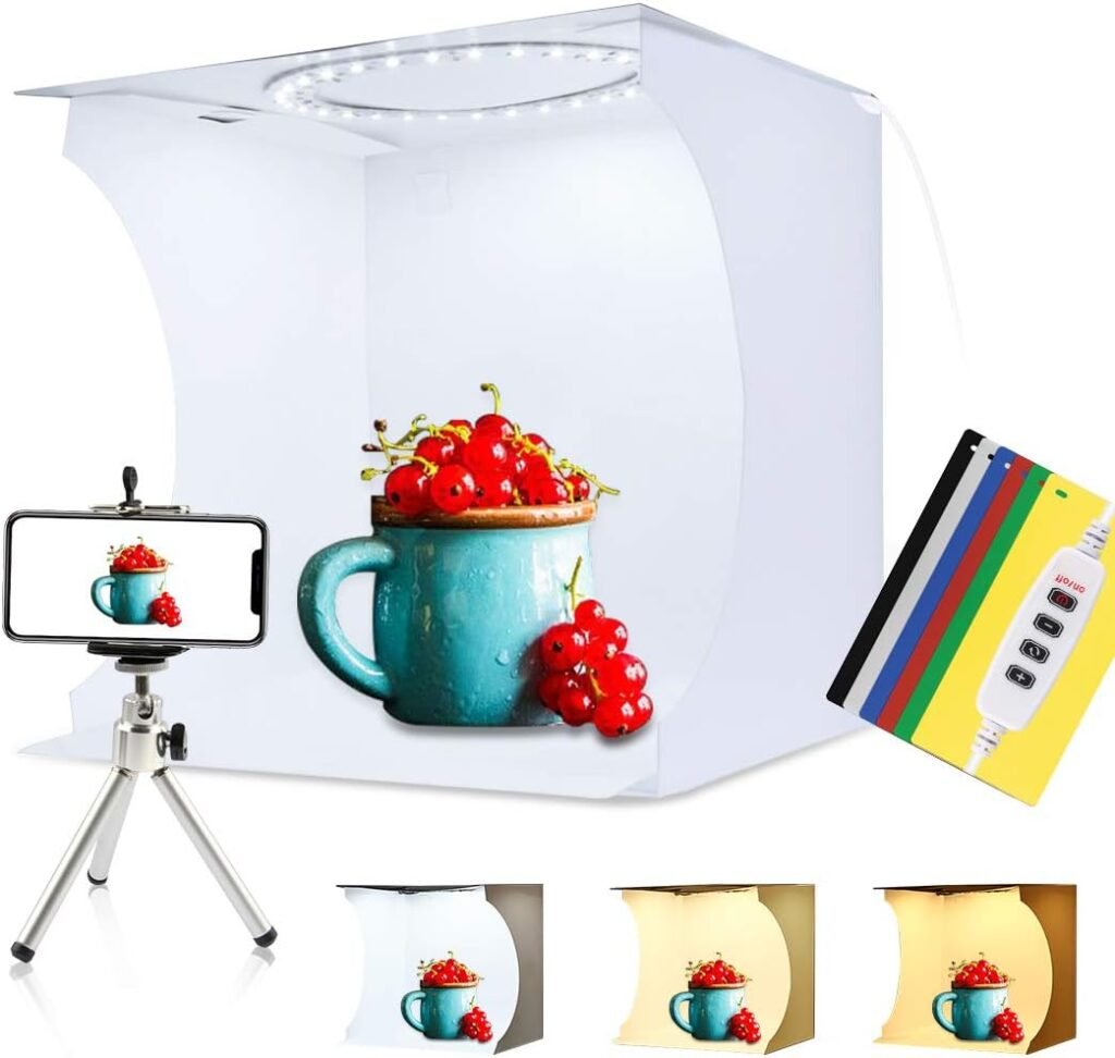 Lichtbox fotografie 11,8 inch draagbare fotostudio met witte achtergronden voor productfotografie