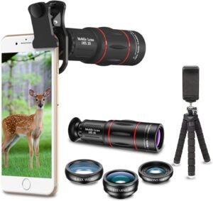 Telefooncamera lens set met telescoopzoom, caleidoscoop en sterfilter voor smartphone fotografie