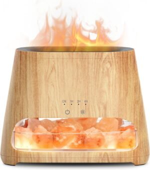 Etherische olie aroma diffuser met vlameffect en luchtbevochtiger