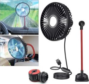 USB koelventilator voor auto en bureau met flexibele zwanenhals en instelbare snelheden