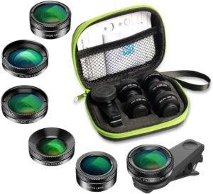 Groothoeklens en sterfilter lens set voor mobiele telefoon met clip-on ontwerp