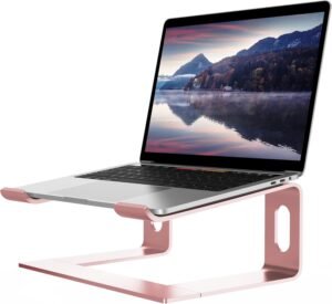 Laptopstandaard Verstelbaar – Ergonomische Laptophouder voor Bureau – Laptop Verhoger – Geschikt voor MacBook, Dell en HP