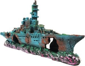 Scheepswrak aquarium ornament voor zoetwater- en zoutwateraquaria