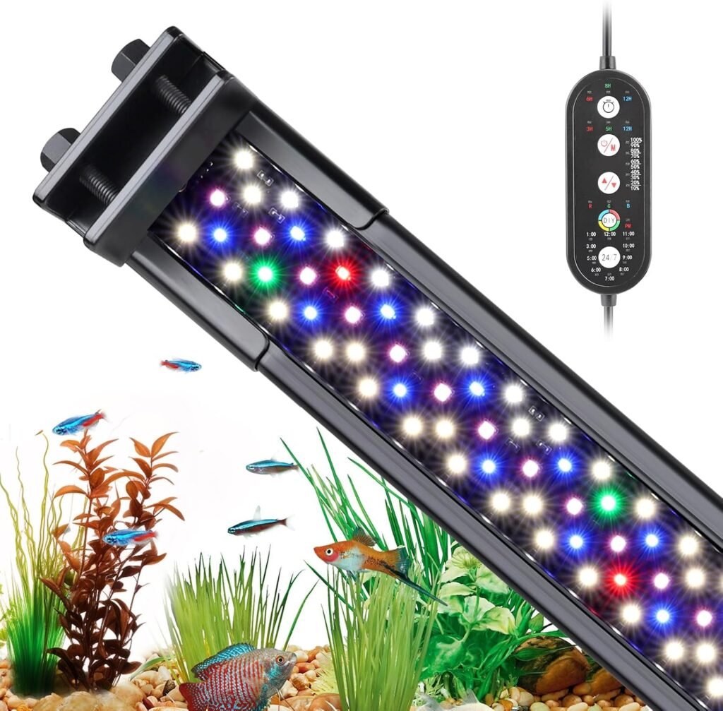 LED aquariumverlichting voor zoetwateraquarium met dag-nacht simulatie
