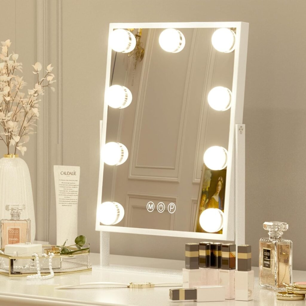 Hollywood make-up spiegel met verlichting en instelbare helderheid