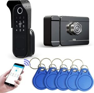 Waterdicht slim WiFi deurslot met vingerafdrukherkenning en wachtwoord, 5-in-1 app bedienbaar