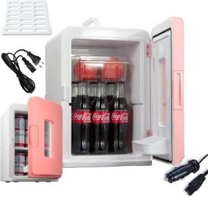 Draagbare minikoelkast met koel- en verwarmingsfunctie voor slaapkamer, kantoor en auto, compact en stil ontwerp