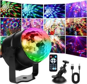 LED Lichteffecten met Afstandsbediening – Multikleurige Feestverlichting – Sfeerverlichting voor Feestjes en Evenementen – USB Voeding