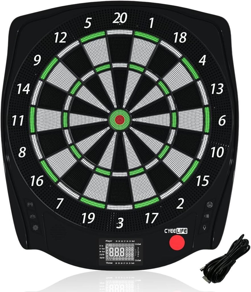 Elektronisch Dartbord - Softtip Darts met Automatische Puntentelling - LED Scoreweergave - 20 Spelmodi, 1-8 Spelers