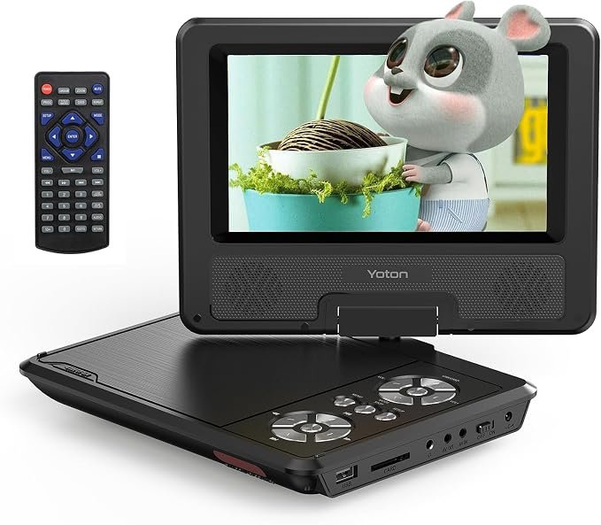 Draagbare DVD-speler met HD-zwenkscherm en geheugenfunctie, compact ontwerp voor onderweg