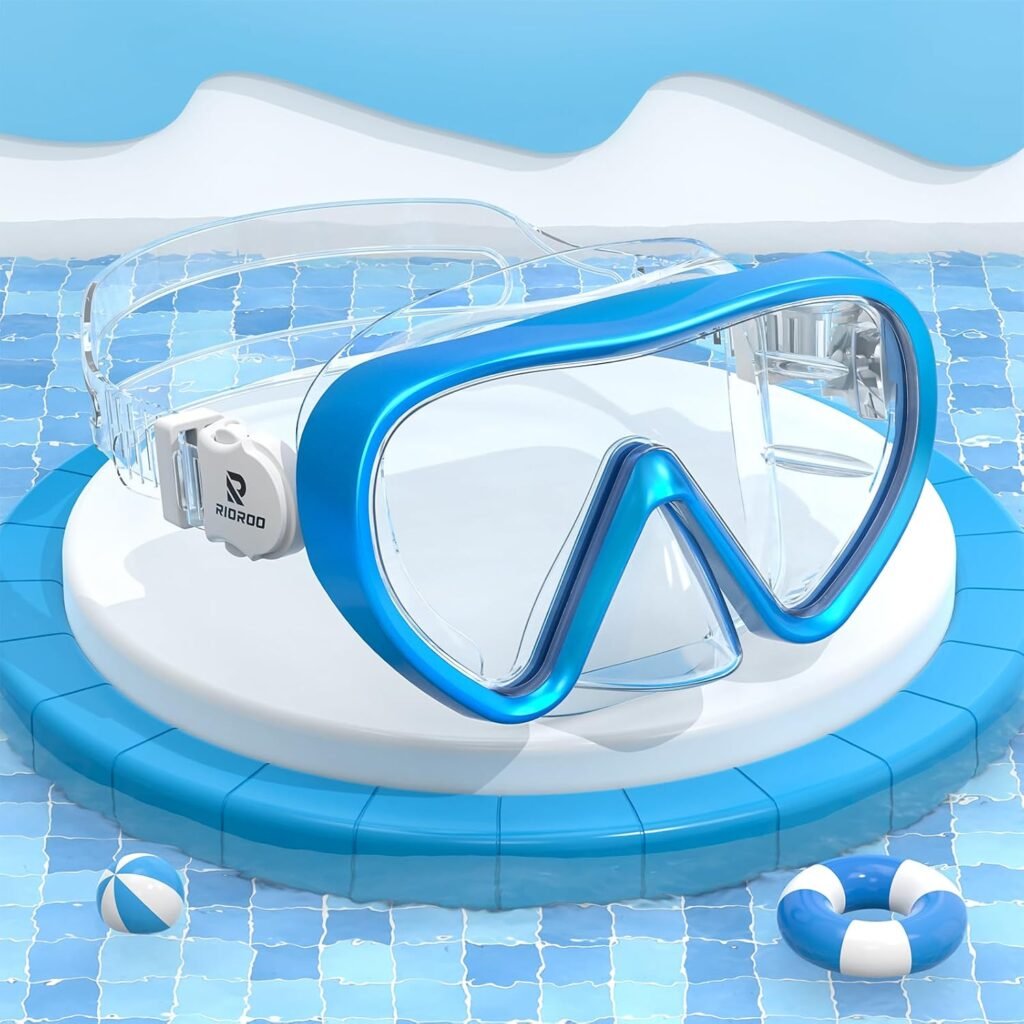Snorkelmasker volledig gezicht met neusafdekking en anti-condens, brede kijkhoek en gehard glas