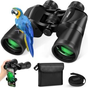Verrekijker 20x50 voor volwassenen, waterdicht, BAK4 Porro Prisma, multilayer lenzen, geschikt voor vogelspotten