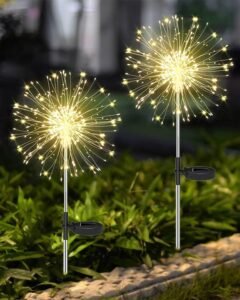 Paardenbloem Tuinverlichting op Zonne-energie – Draadloze Tuindecoratie – Warmwit Licht met Automatische Sensor – Weerbestendig