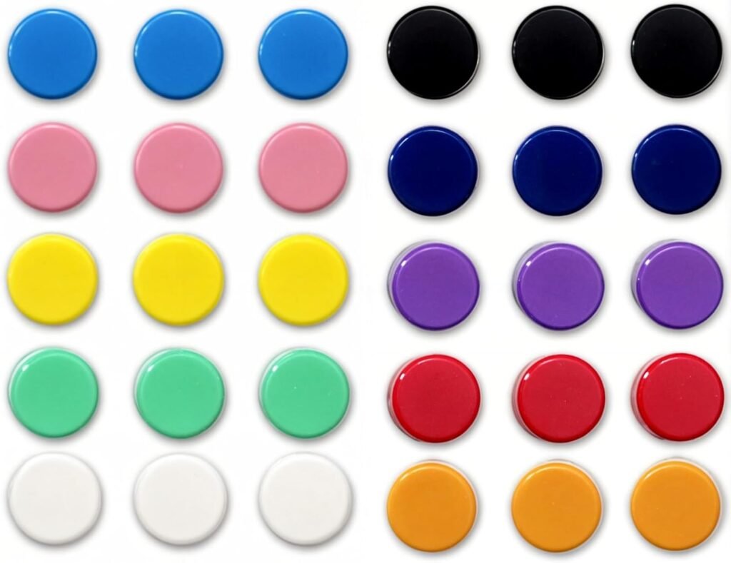 30 stuks ronde koelkastmagneten voor whiteboard, prikbord en magnetisch bord
