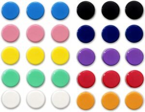 Koelkastmagneten 30 Stuks – Decoratieve Magneten – Ronde Magneten voor Whiteboard, Prikbord en Magnetisch Bord – Cadeau voor Volwassenen