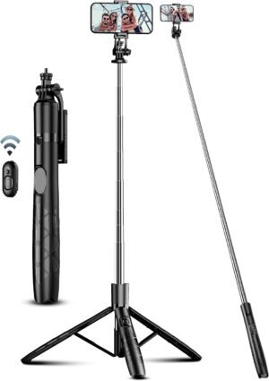 Verstelbaar smartphone statief met Bluetooth afstandsbediening voor handsfree fotografie