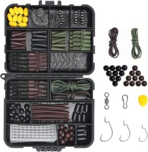Compleet visaccessoireset met haken, gewichten, dobbers en opbergdoos voor zoetwater en zoutwater